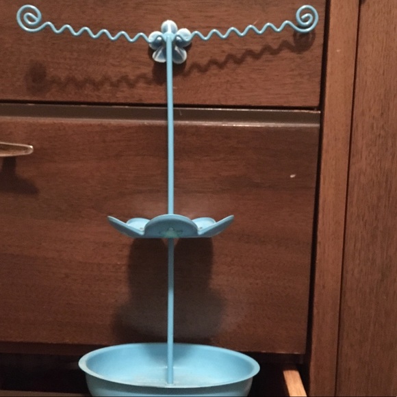 Jewelry stand: blue metal - Picture 2 of 2